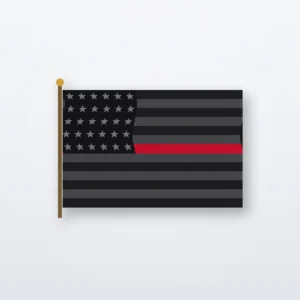 Thin Red Line Firefighter Flag 3x5
