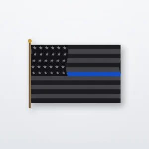 Thin Blue Line Police Flag 3x5